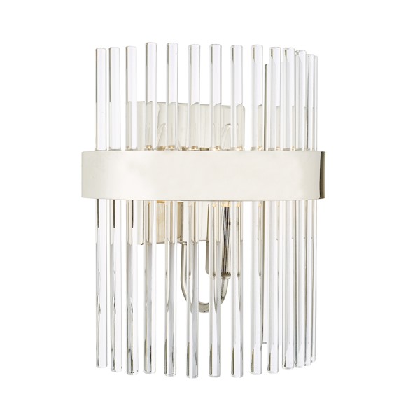 (image for) Laura Ashley Alexa Wall Light Polished Nickel & Glass Rods